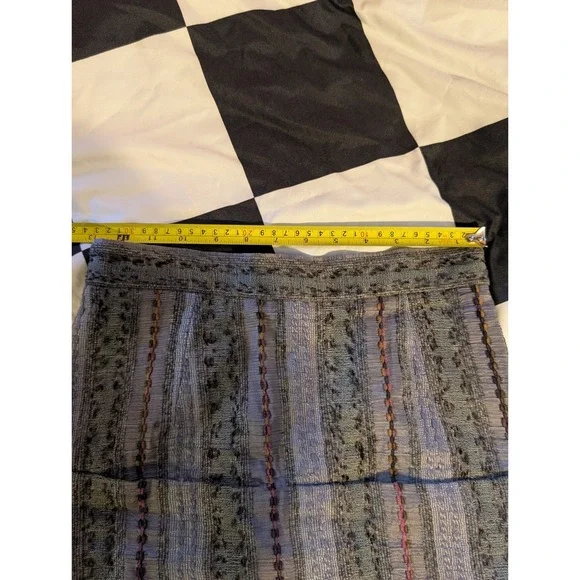 Rachel Comey Textured Striped Mini Skirt Gray Multi Color Accent Size XS‎ - Picture 8 of 8